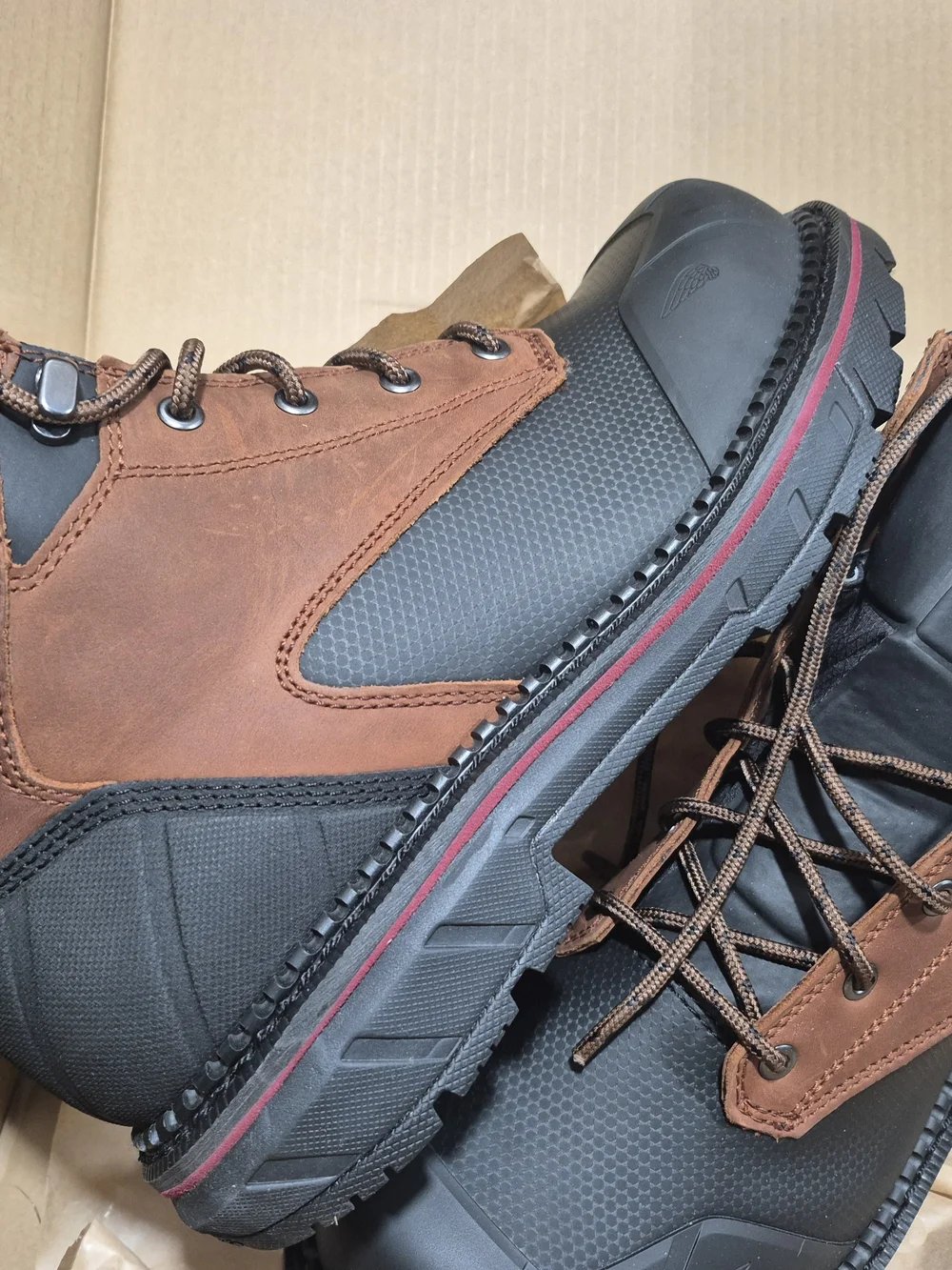 Red Wing Shoes Brown and Black Work Boots